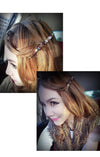 korean colorful flash irregular crystal around the wide side headband