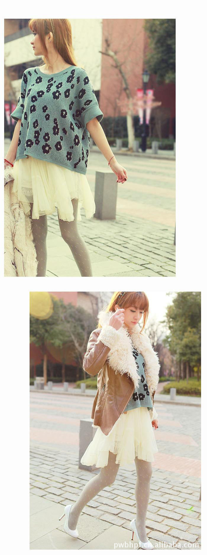 korean colorful flash irregular crystal around the wide side headband