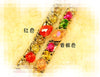 korean colorful flash irregular crystal around the wide side headband