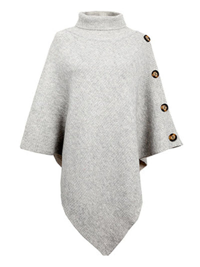 Casual 7 Colors High-Neck Sweater Cape