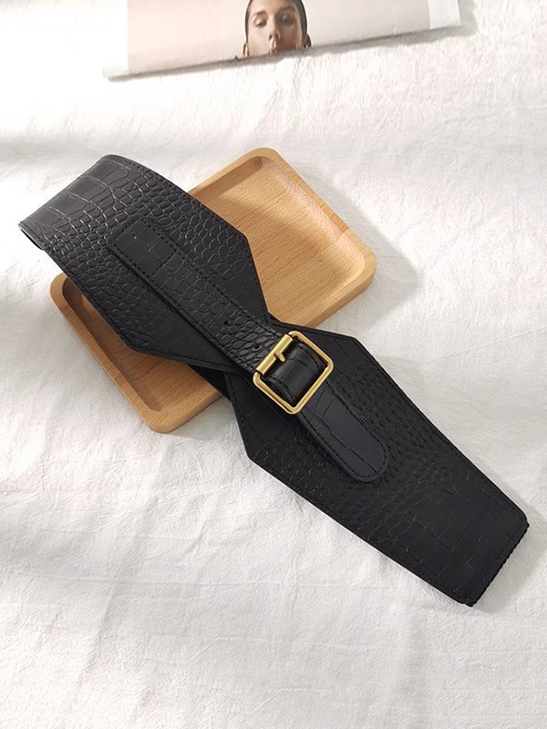 Belt Buckle Geometric Split-Joint Waist Belts & Thigh Cuffs