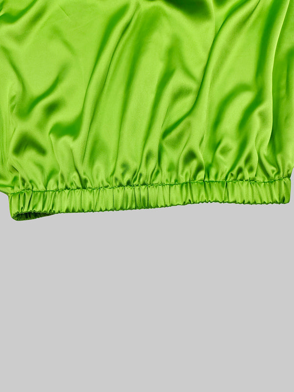 Batwing Sleeves Loose Solid Color Split-Joint Off-The-Shoulder Blouses