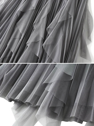 Original Stylish 7 Colors Falbala Gauze Skirt