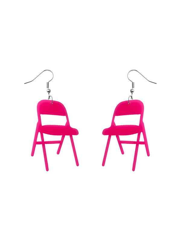 Geometric Solid Color Drop Earrings