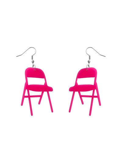 Geometric Solid Color Drop Earrings