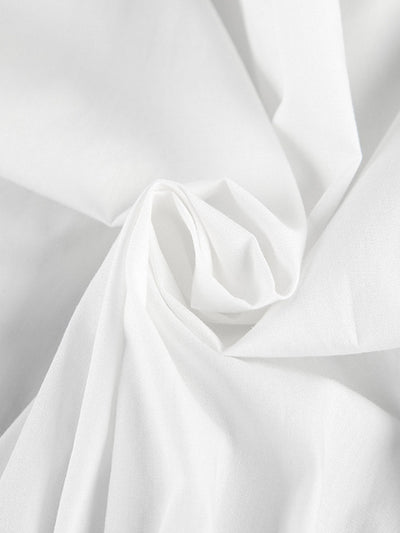 Elasticated Waist High Waisted Pleated Solid Color Split-Joint Tied Waist Round-Neck Blouses&Shirts Tops
