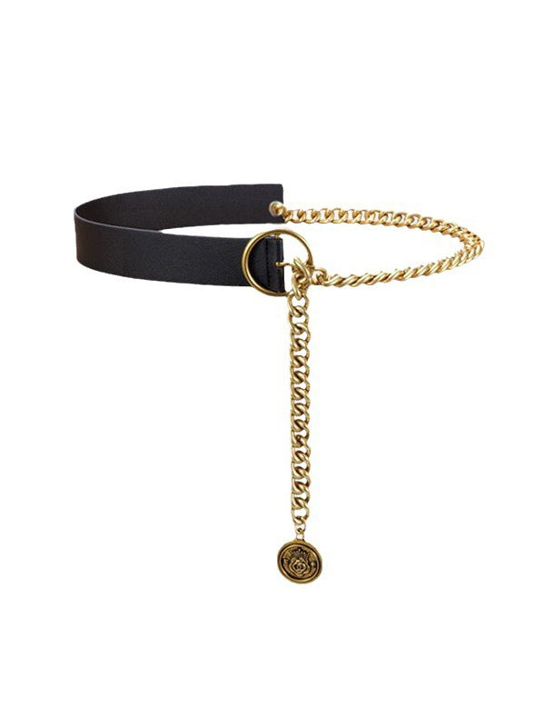 Asymmetric Chains Geometric Split-Joint Waist Belts & Thigh Cuffs