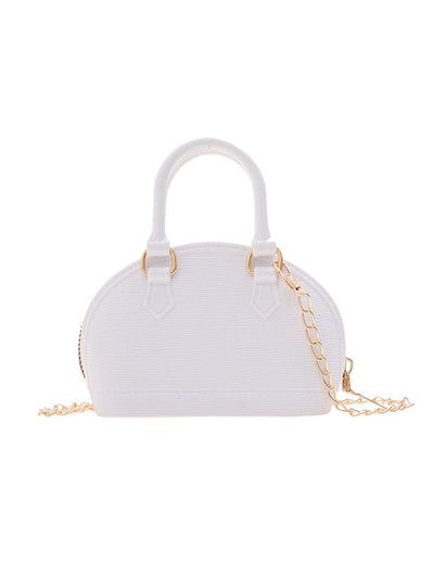 Chains Geometric Zipper Crossbody Bags Satchels