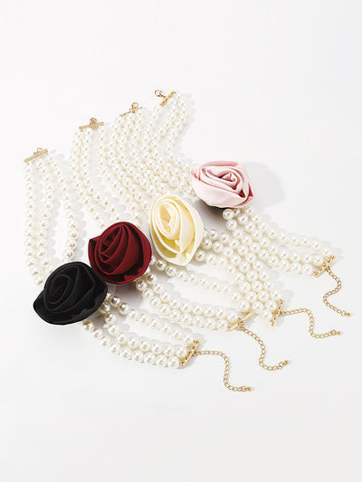 Adjustable Chains Three-Dimensional Flower Necklaces Accessories
