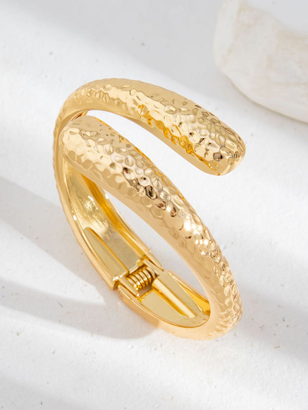 Irregularity Geometric Pleated Shiny Bracelet Accessories