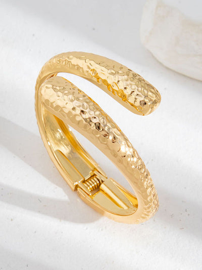 Irregularity Geometric Pleated Shiny Bracelet Accessories
