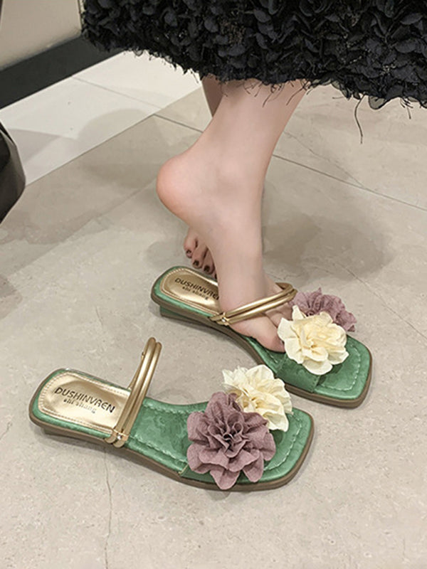 Flower Shape Open Toe Split-Joint Sandals