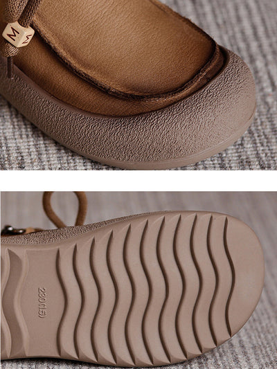 Women Winter Genuine Leather Spliced Ankle Boots