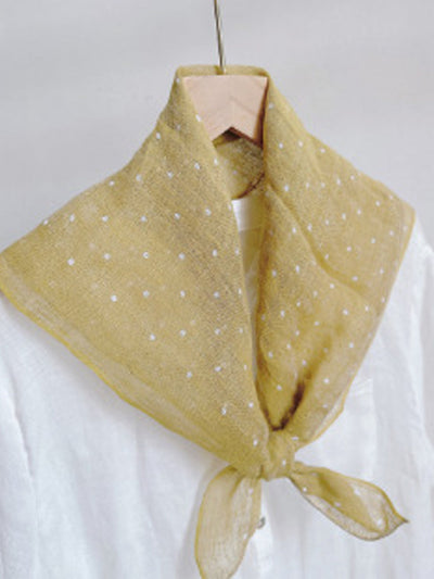 Women Casual Vintage Plaid Stripe Square Scarf