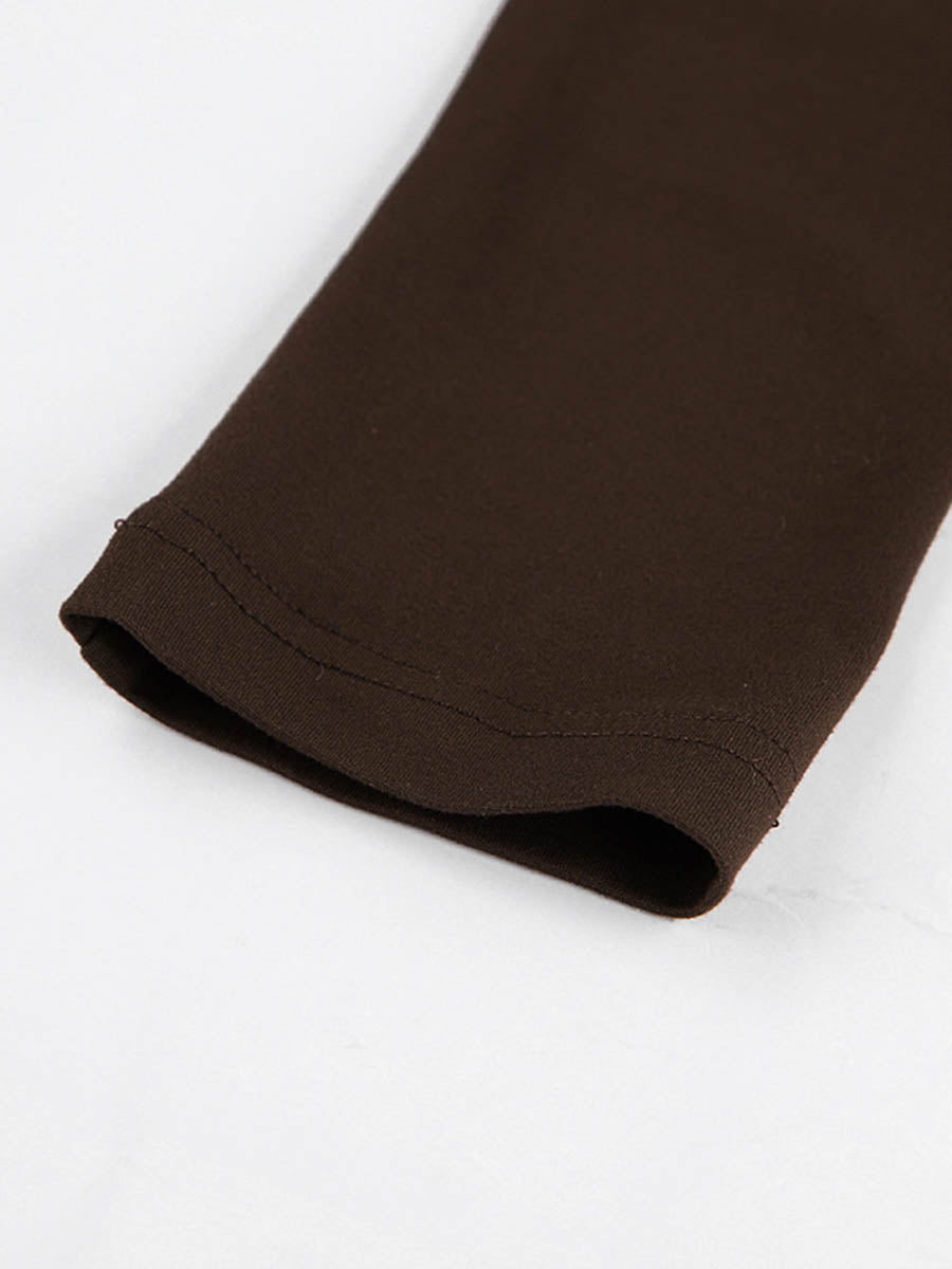 Bodycon High Waisted Backless Solid Color Round-Neck Maxi Dresses