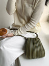 Drawstring Pleated Split-Joint Crossbody Bags