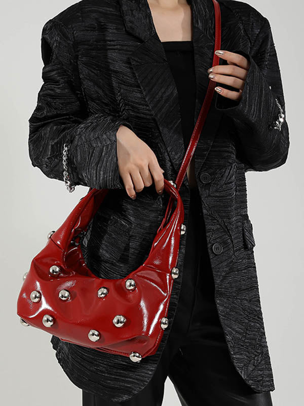 Geometric Rivet Handbags Shoulder Bags