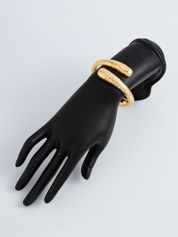Irregularity Geometric Pleated Shiny Bracelet Accessories