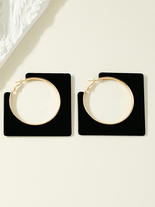 Normcore Geometric Drop Earrings
