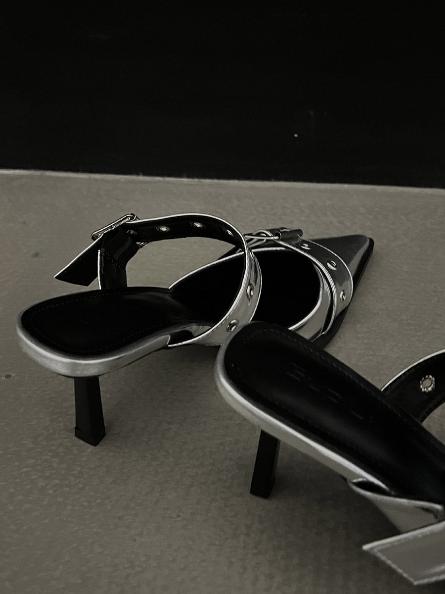Buckle Pointed-Toe Pumps