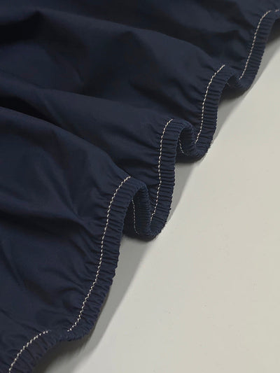 Long Sleeves Loose Buttoned Pockets Solid Color Lapel Midi Dresses