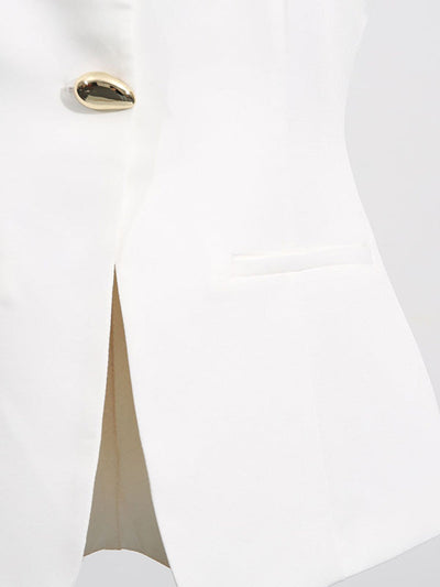 Sleeveless Buttoned Pockets Round-Neck Tank Top