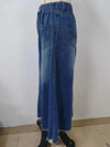A-Line Loose Buttoned Elasticity Fringed Pockets Split-Joint Skirts Bottoms