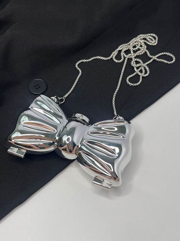 Chains Geometric Shiny Solid Color Bags Accessories