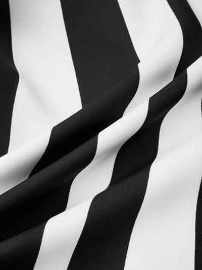 High Waisted Loose Striped Tied Waist Pants Trousers