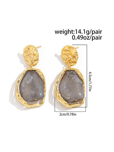 Irregularity Geometric Shiny Earrings Accessories