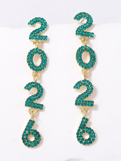 Figure Rhine Stones Shiny Earrings Accessories