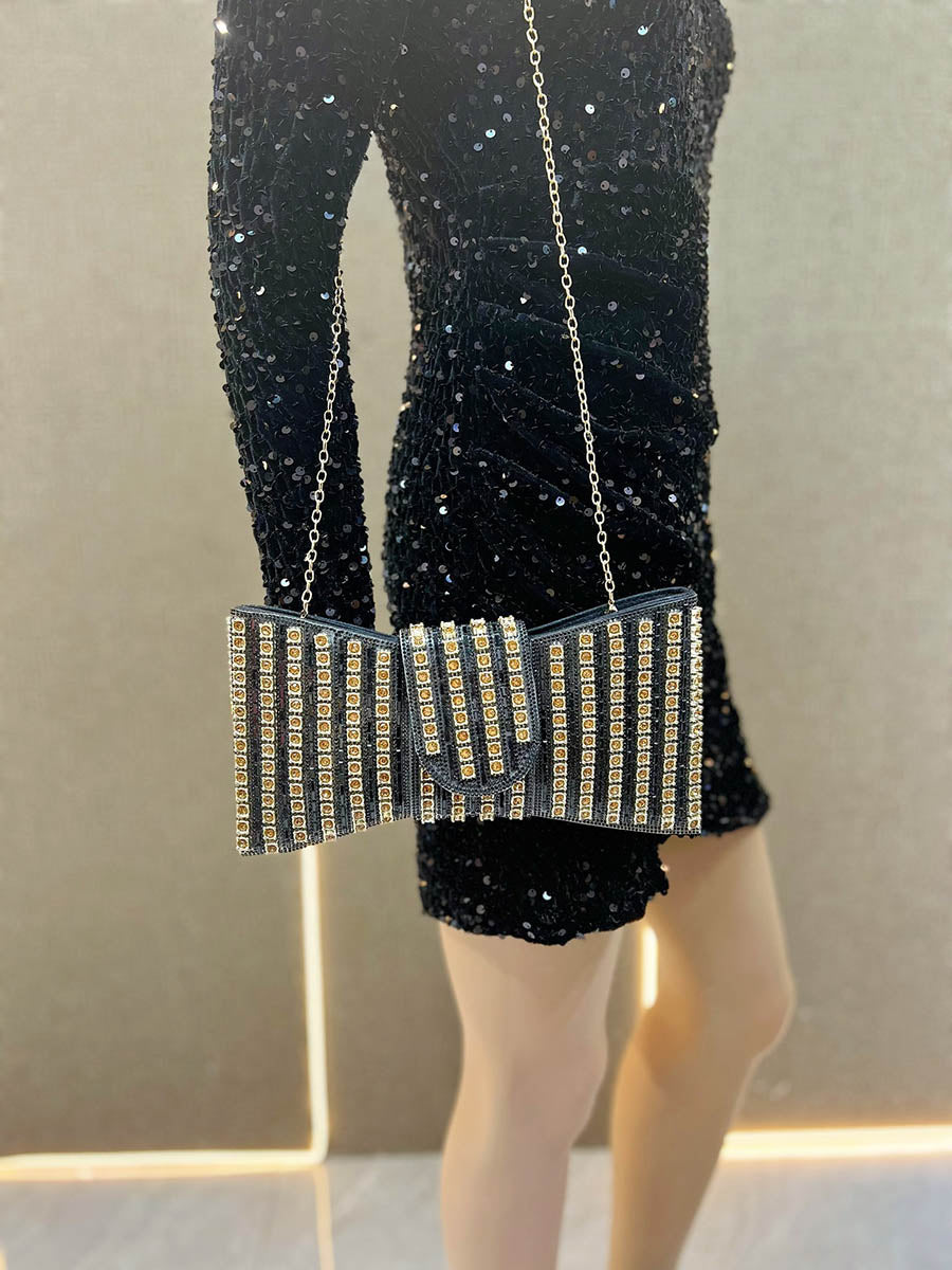 Chains Rhine Stones Evening Bags & Clutches Handbags