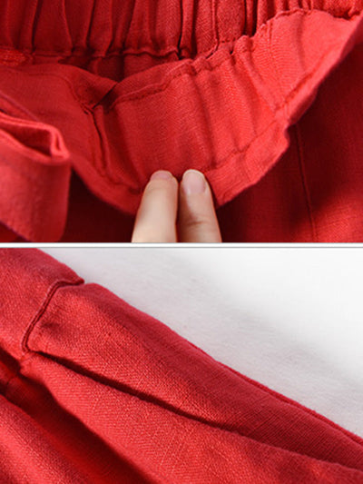 Loose Wide Leg Solid Color Pants