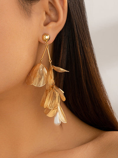 Geometric Tasseled Drop Earrings