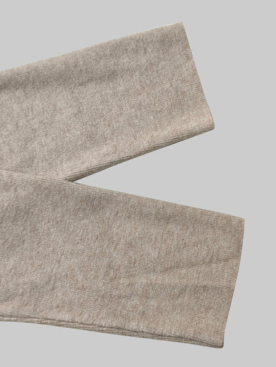 Long Sleeves Pleated Solid Color High Neck Pullovers