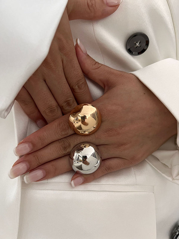 Geometric Shiny Rings Accessories