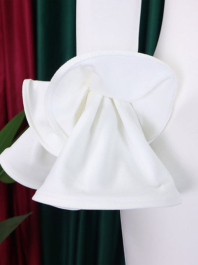 Bodycon Flared Sleeves Falbala Solid Color Split-side Off-the-shoulder Maxi Dresses