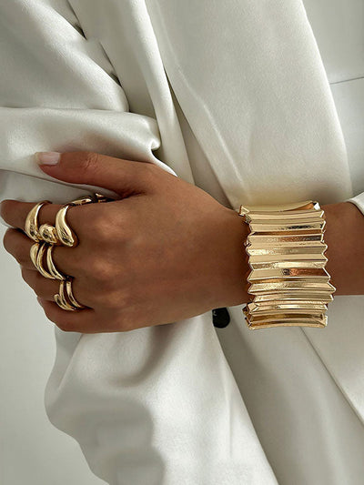 Geometric Solid Color Rings Accessories