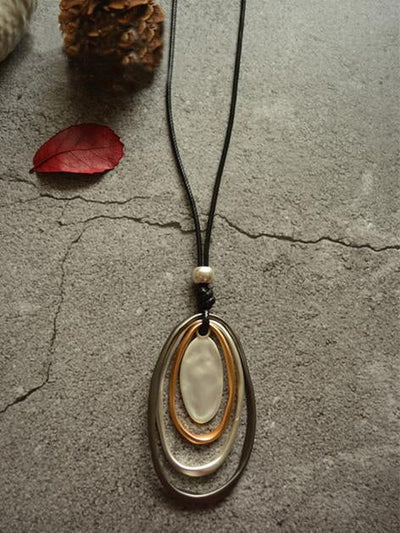 Multilayer Circle Long Necklace