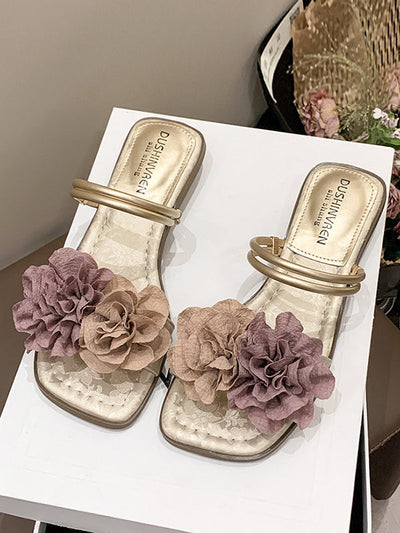 Flower Shape Open Toe Split-Joint Sandals