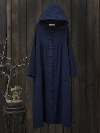 National Style Mistarious Linen Cape Coat