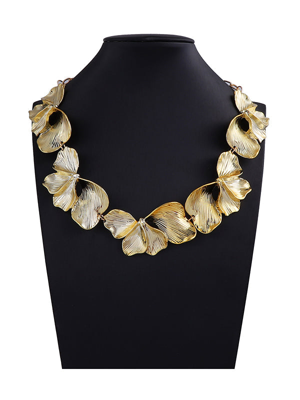 Chains Pleated Solid Color Split-Joint Necklaces Accessories