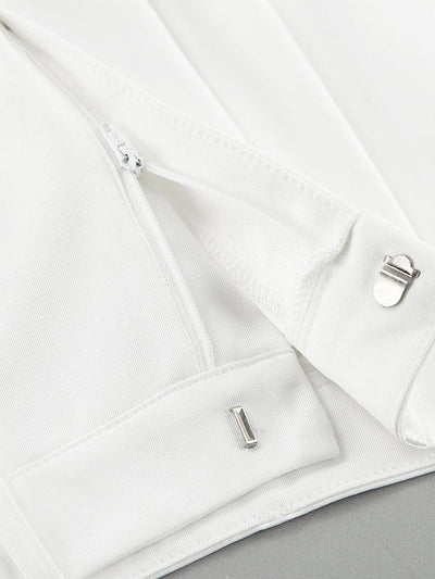 High Waisted Loose No Belt Pleated Pockets Solid Color Suit Pants Trousers