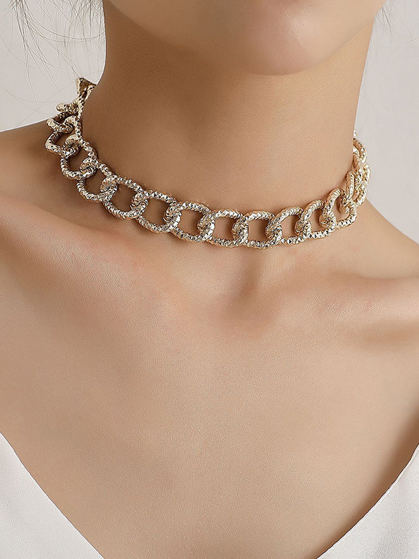 Chains Geometric Hollow Dainty Necklace Necklaces Accessories