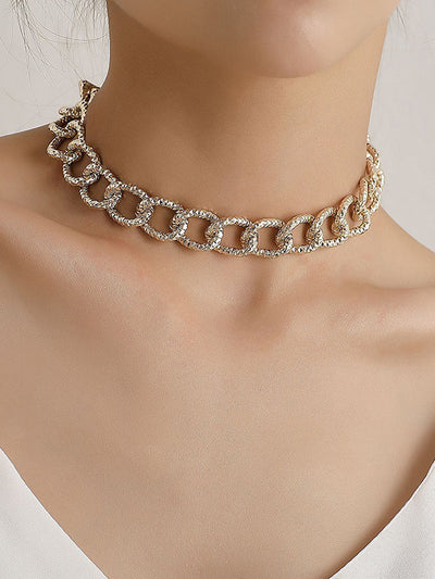 Chains Geometric Hollow Dainty Necklace Necklaces Accessories