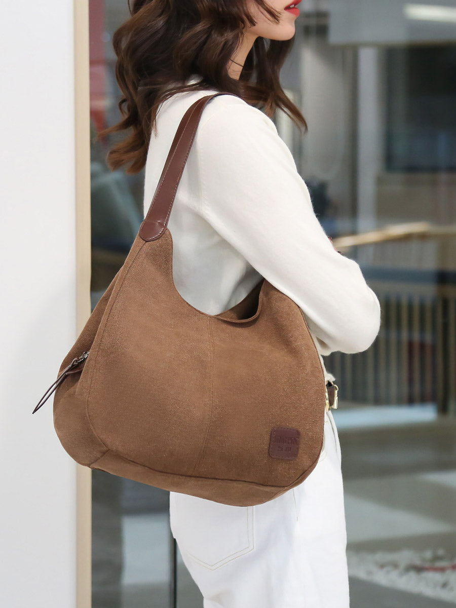 Casual Solid Color Shoulder Bag