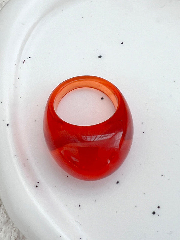 Geometric Transparent Rings Accessories