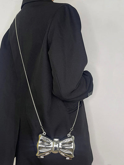 Chains Geometric Shiny Solid Color Bags Accessories