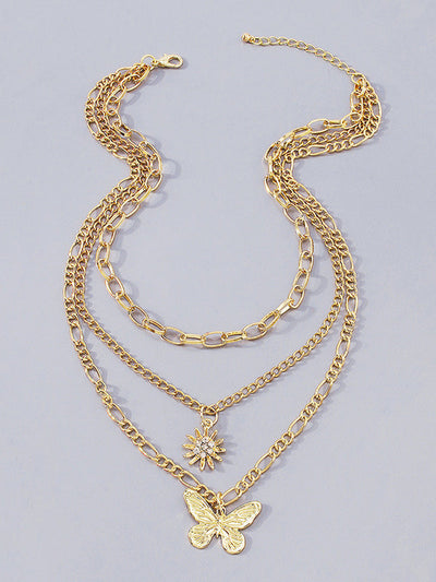 Butterfly Shape Layered Necklaces Accessories