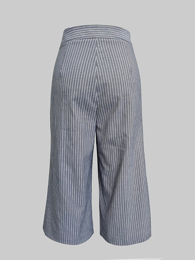 High Waisted Split-Joint Suit Pants